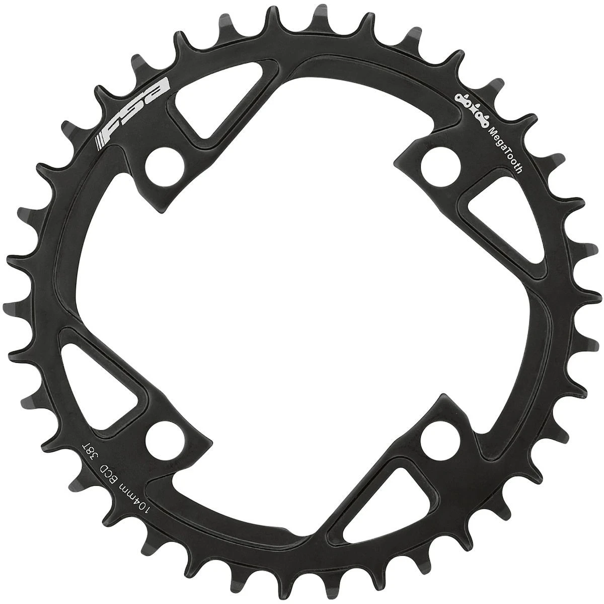 FSA - Plateau Megatooth, 4 Branches, 104 Mm, Acier, Noir 3 FSA - Plateau Megatooth, 4 Branches, 104 Mm, Acier, Noir